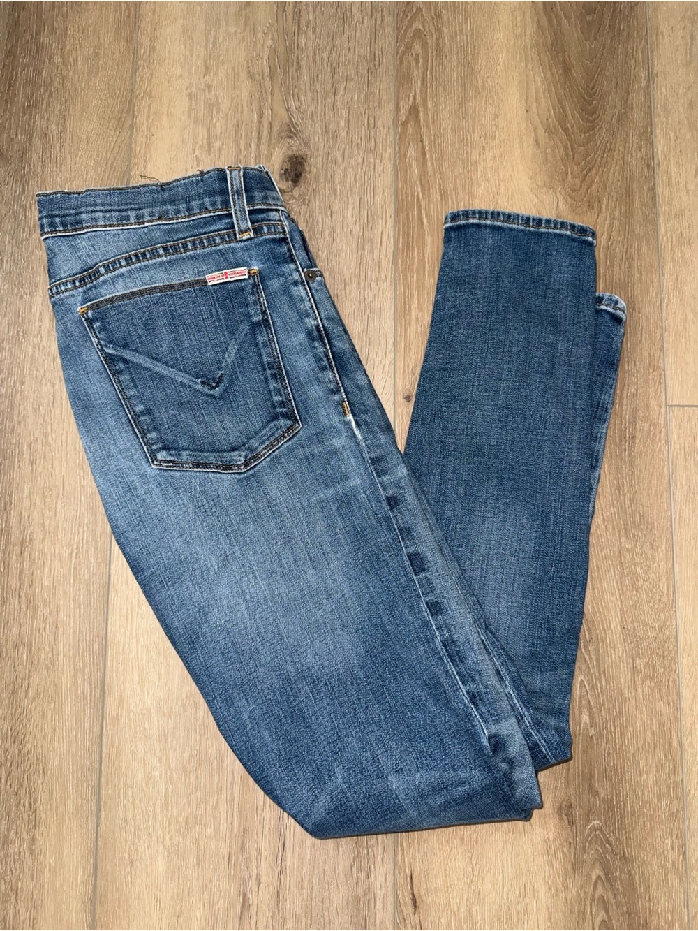 Hudson Ciara Skinny Jeans Exposed Button Fly Blue Womens size 30